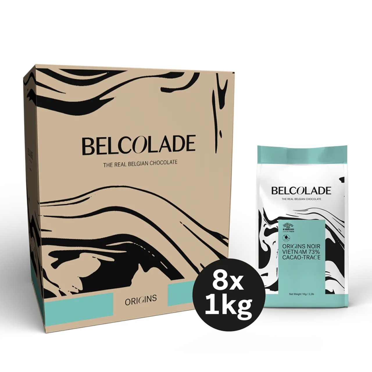 Chocolate Real Belcolade Origen Vietnam Amargo 73% Cacao Trace